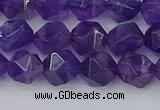 CNA758 15.5 inches 8mm faceted nuggets amethyst beads wholesale