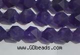 CNA766 15.5 inches 6mm faceted nuggets matte amethyst beads