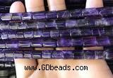 CNA777 15.5 inches 7*7mm - 7*8mm tube natural amethyst beads