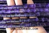 CNA778 15.5 inches 8*8mm - 8*9mm tube natural amethyst beads