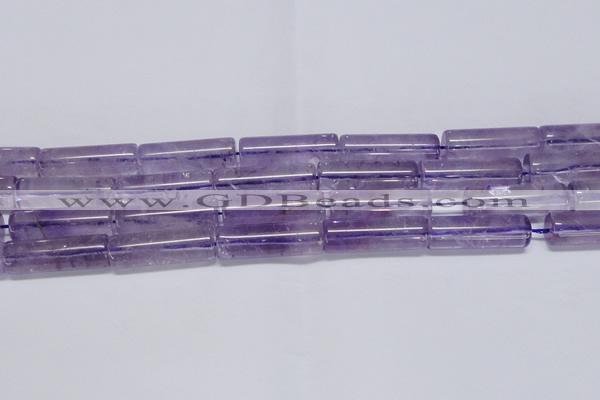 CNA816 15.5 inches 10*30mm tube natural light amethyst beads