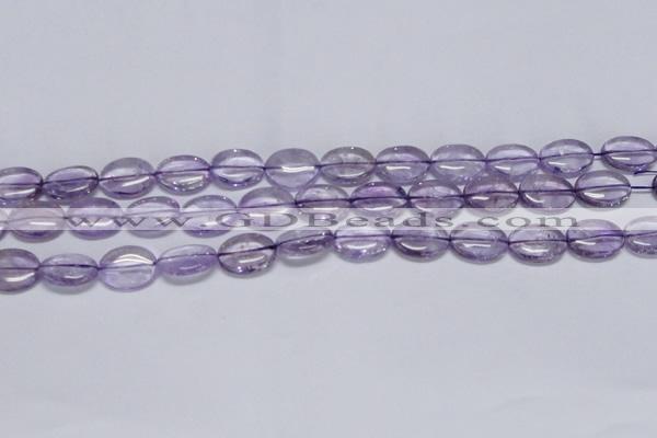 CNA830 15.5 inches 10*14mm oval natural light amethyst beads