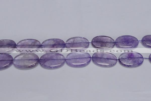 CNA837 15.5 inches 25*35mm oval natural light amethyst beads