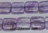 CNA840 15.5 inches 10mm square natural light amethyst beads