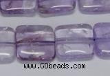 CNA843 15.5 inches 16mm square natural light amethyst beads