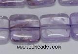 CNA844 15.5 inches 18mm square natural light amethyst beads