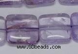 CNA845 15.5 inches 20mm square natural light amethyst beads