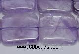 CNA846 15.5 inches 25mm square natural light amethyst beads