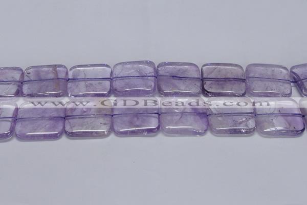 CNA848 15.5 inches 35mm square natural light amethyst beads