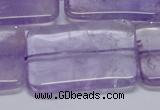 CNA857 15.5 inches 30*40mm rectangle natural light amethyst beads