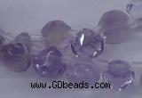 CNA900 Top drilled 7*7mm faceted teardrop amethyst gemstone beads