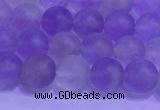 CNA912 15.5 inches 8mm round matte amethyst gemstone beads