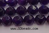 CNA937 15.5 inches 8mm faceted nuggets amethyst gemstone beads