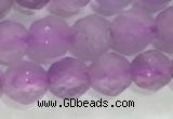 CNA962 15.5 inches 4mm faceted round natural lavender amethyst beads