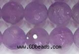 CNA964 15.5 inches 8mm faceted round natural lavender amethyst beads