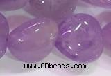 CNA984 15.5 inches 12*12mm heart natural lavender amethyst beads