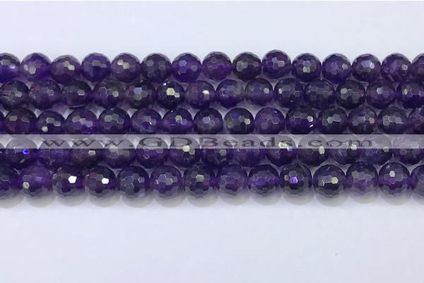 CNA992 15.5 inches 8mmm faceted round amethyst beads wholesale