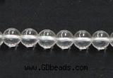 CNC02 15.5 inches 8mm round grade AB natural white crystal beads