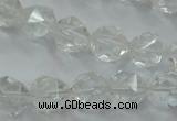 CNC101 15 inches 8mm faceted nuggets white crystal beads