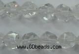 CNC103 15 inches 12mm faceted nuggets white crystal beads