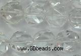 CNC104 15 inches 14mm faceted nuggets white crystal beads