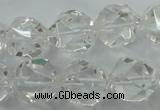 CNC105 15 inches 16mm faceted nuggets white crystal beads