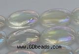 CNC218 15.5 inches 18*25mm oval AB-color white crystal beads