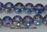 CNC301 15.5 inches 6mm round AB-color white crystal beads