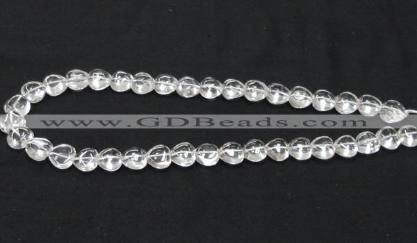 CNC36 10*10mm heart grade AB natural white crystal beads wholesale