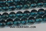 CNC420 15.5 inches 4mm round dyed natural white crystal beads