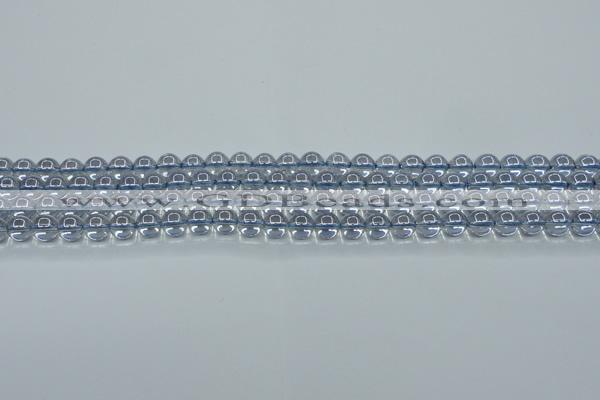 CNC508 15.5 inches 4mm round dyed natural white crystal beads