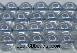 CNC510 15.5 inches 8mm round dyed natural white crystal beads