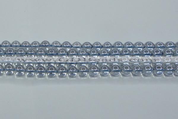 CNC512 15.5 inches 12mm round dyed natural white crystal beads