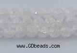 CNC550 15.5 inches 4mm round natural crackle white crystal beads