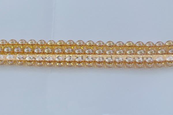 CNC577 15.5 inches 8mm round plated natural white crystal beads