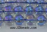 CNC589 15.5 inches 8mm round plated natural white crystal beads