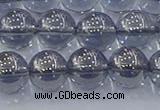 CNC596 15.5 inches 10mm round plated natural white crystal beads