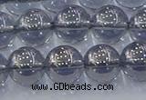 CNC597 15.5 inches 12mm round plated natural white crystal beads