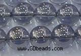 CNC598 15.5 inches 14mm round plated natural white crystal beads