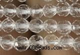 CNC700 15.5 inches 3mm faceted round white crystal beads