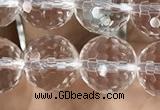 CNC714 15.5 inches 10mm faceted round white crystal beads