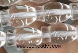 CNC724 15.5 inches 8*12mm vase-shaped white crystal beads