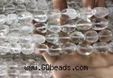 CNC804 10*14mm - 13*18mm faceted nuggets white crystal beads