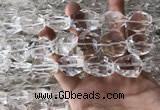 CNC807 18*20mm - 20*25mm faceted nuggets white crystal beads