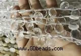 CNC843 Top drilled 8*12mm faceted briolette white crystal beads