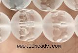 CNC853 15.5 inches 12mm faceted round white crystal beads