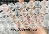 CNC856 15.5 inches 18mm faceted round white crystal beads