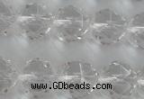 CNC89 15.5 inches 8mm faceted round natural white crystal beads