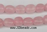 CNG07 15.5 inches 9*12mm nuggets rose quartz gemstone beads