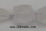 CNG1003 15.5 inches 15*25mm - 25*30mm nuggets white crystal beads